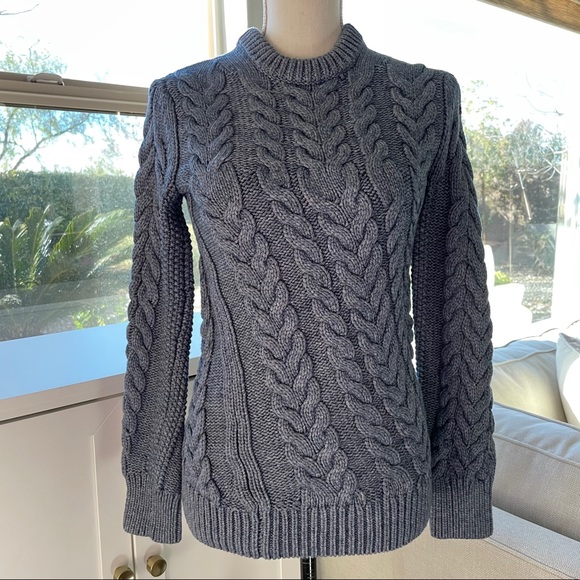 Theory Twisting Cable Knit Sweater 